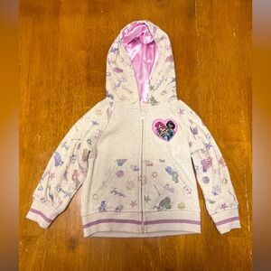 Disney Princess Zip Up Hoodie Size 3t